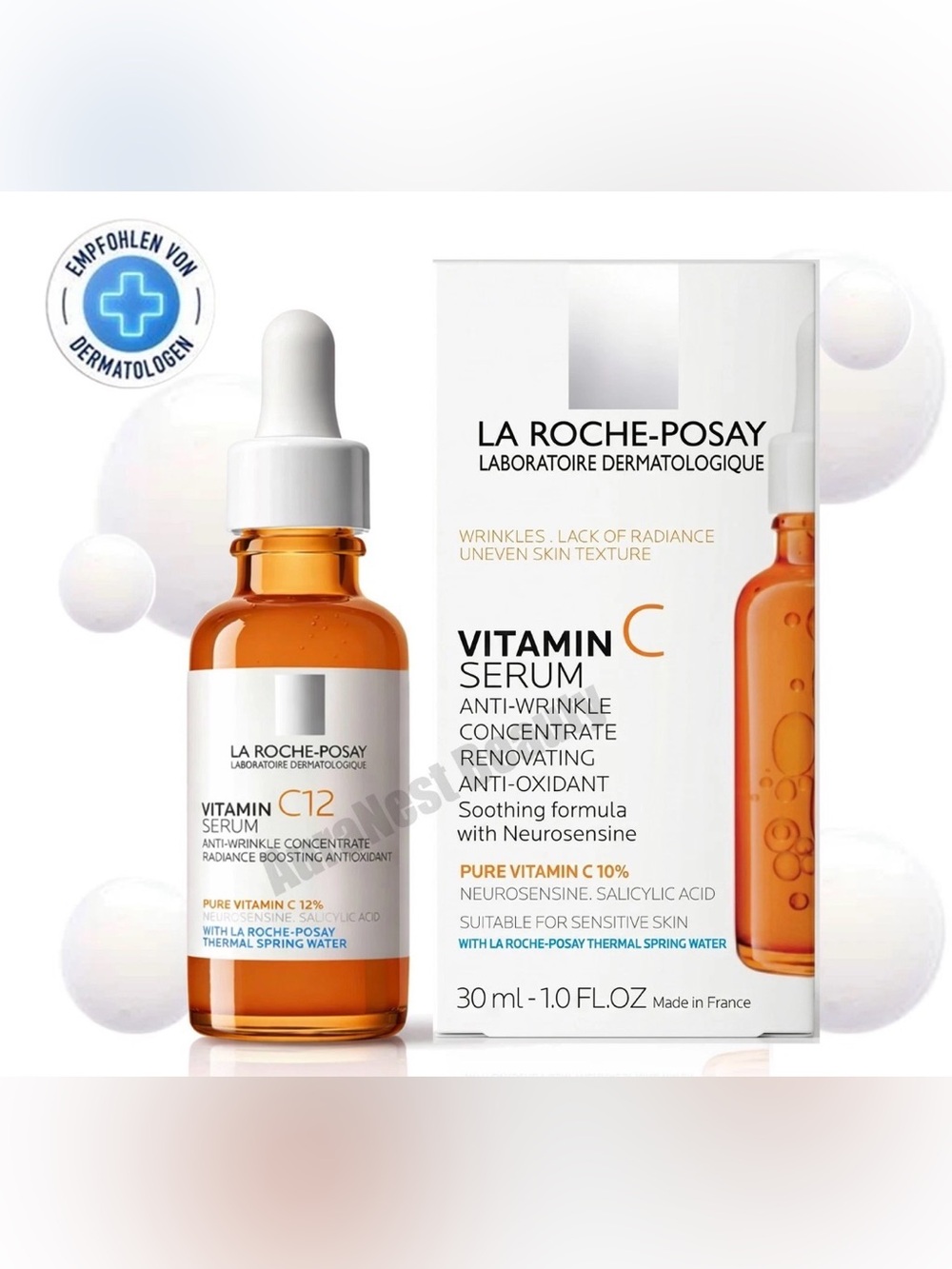 La Roche Posay Pure Vitamin C12 Serum Hyaluronic & Salicylic Acid EXP 2028 NIB